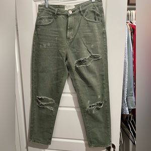 One Teaspoon high waisted mom fit distressed jeans